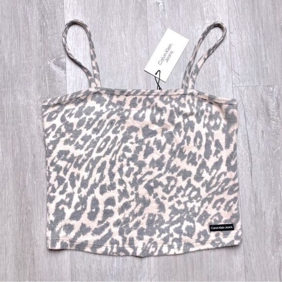 Calvin Klein Knit Leopard Print Camisole S - Picture 3 of 6